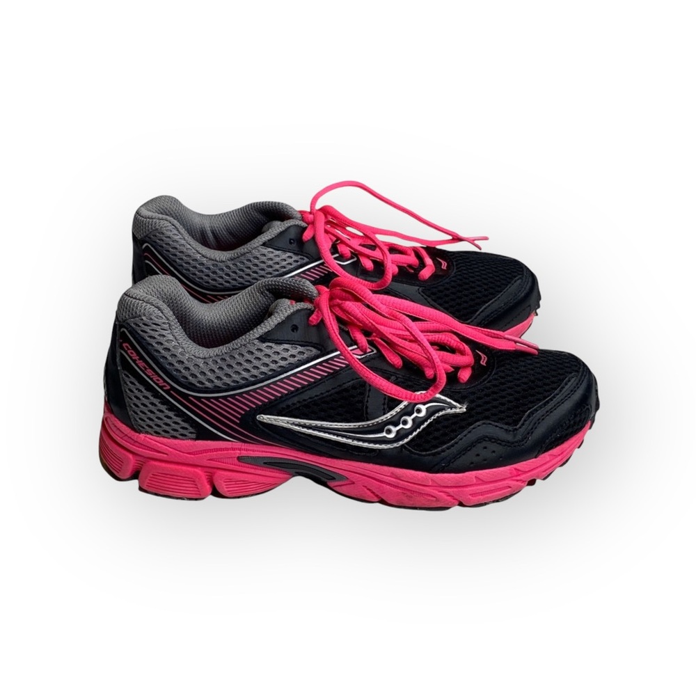 Saucony ☀︎︎ Cohesion 10 LTT Running Shoes Sneakers ☀︎︎ Black + Fuchsia ☀︎︎ 5M ☀︎ - Picture 14 of 16